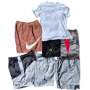 Jordan Men’s Athletic Shorts Assorted Colors (White, Rust, Black, Gray)